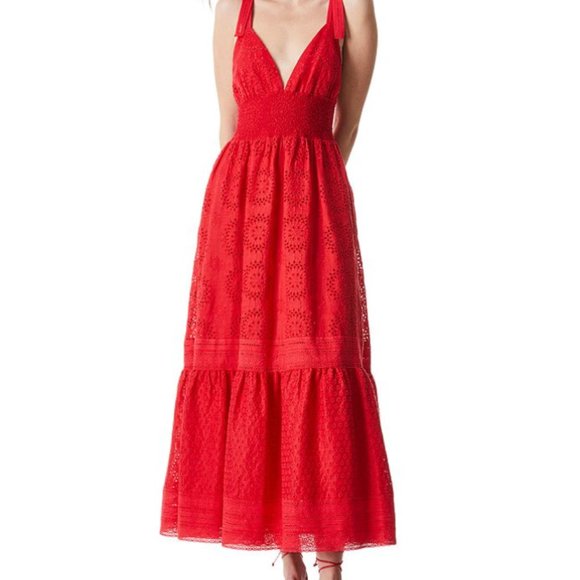 ALICE + OLIVIA Levine Smocked Maxi Dress